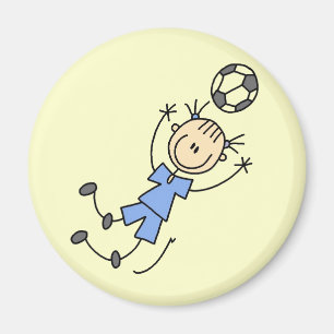Girl Blue Soccer Uniform Tshirts en Gifts Magneet