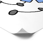 Girl Blue Uniform Soccer Player T-shirts en cadeau Poster (Hoek)