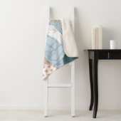 Girl Blush Flowers Heart en Polka Dots Sherpa Deken (In situ)