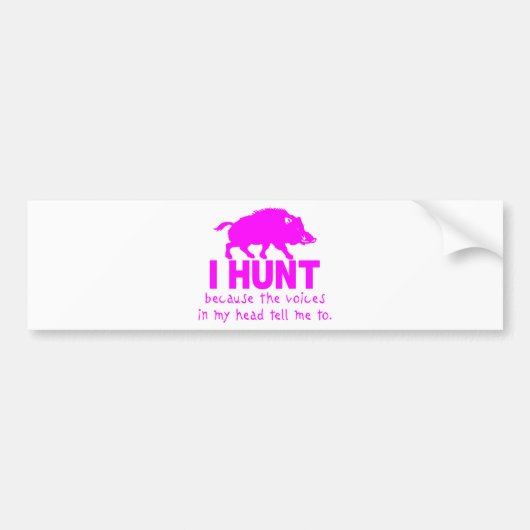 GIRL BOAR HUNDING BUMPERSTICKER (Voorkant)