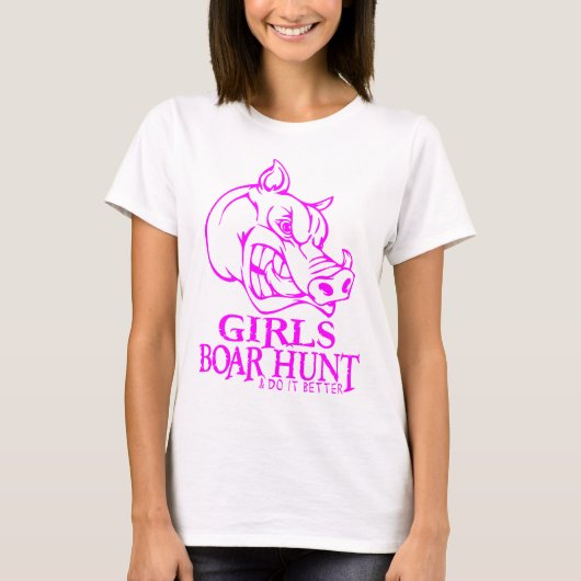 GIRL BOAR HUNDING T-SHIRT (Voorkant)