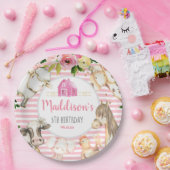 Girl Boerderij Birthday paper bord (Feest)