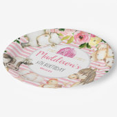 Girl Boerderij Birthday paper bord (Gekanteld)