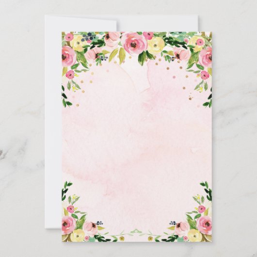 Girl Boerderij Birthday Uitnodiging (Achterkant)