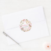 Girl Boerderij Birthday Uitnodiging Ronde Sticker (Envelop)