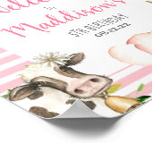 Girl Boerderij Birthday-welkomstteken Poster (Hoek)