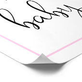 Girl Boerderij Koe Baby shower Signs Poster (Hoek)