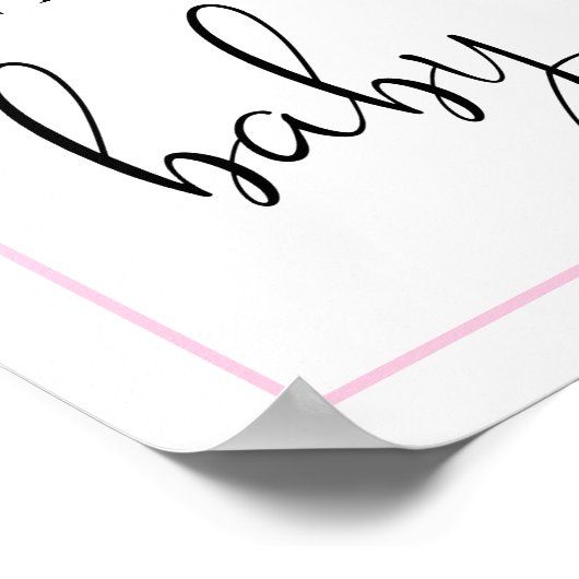 Girl Boerderij Koe Baby shower Signs Poster (Hoek)