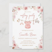 Girl Boho Clothesline Baby shower Kaart (Voorkant)