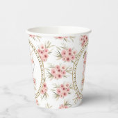 Girl Boho Fox Baby shower Paper cups Papieren Bekers (Links)