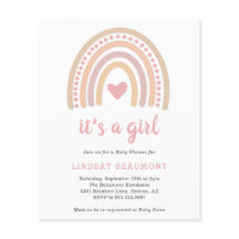 Girl Boho Rainbow Budget Baby shower