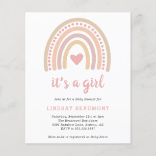 Girl Boho Rainbow Budget Baby shower