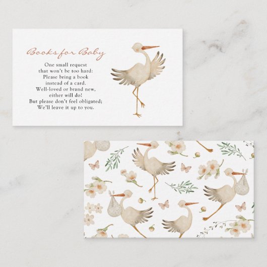 Girl Books for Baby Enclosure Kaart (Voorkant / Achterkant)