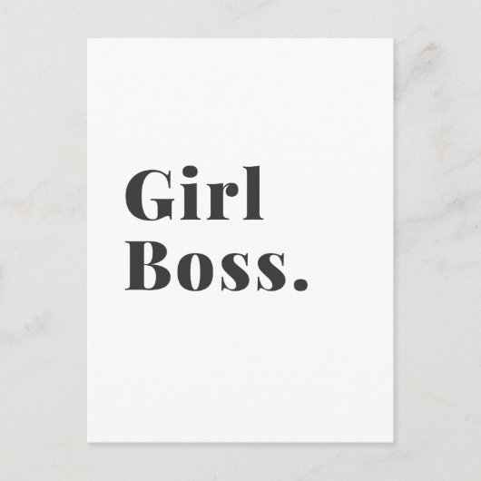 Girl Boss Babe Small Business Eigenaar Briefkaart (Voorkant)