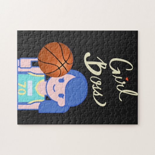 Girl Boss Basketbal Legpuzzel (Horizontaal)