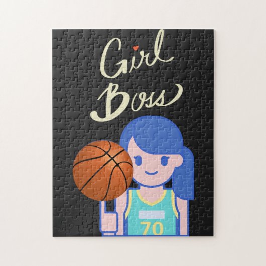 Girl Boss Basketbal Legpuzzel (Verticaal)