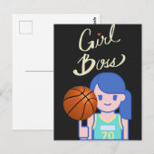 Girl Boss Basketball Briefkaart (Voorkant / Achterkant)
