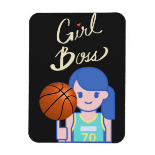Girl Boss Basketball Magneet