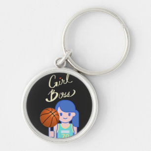 Girl Boss Basketball Sleutelhanger