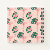 Girl Boss | Beach Beauty Retro Tropical Flamingo Notitieboek (Achterkant)
