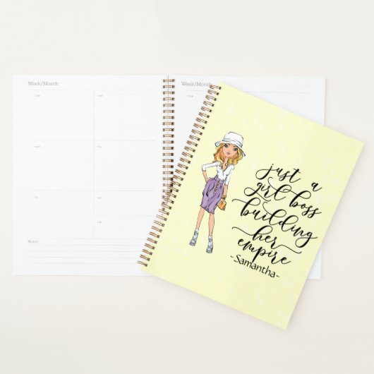 Girl Boss | Blonde Lady | Geel Planner (Display)