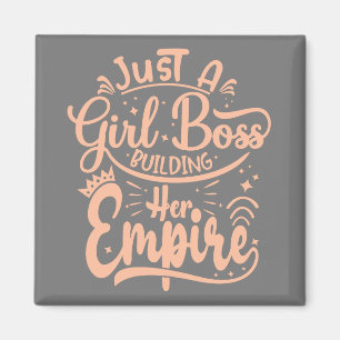 Girl Boss bouwt haar Empire Word Art Magneet