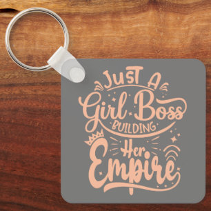 Girl Boss bouwt haar Empire Word Art Sleutelhanger