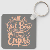 Girl Boss bouwt haar Empire Word Art Sleutelhanger (Achterkant)