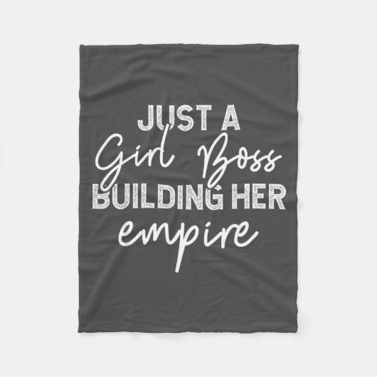 Girl Boss Bouwt Haar Imperium Fleece Deken (Voorkant)