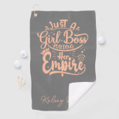 Girl Boss bouwt haar keizerrijk gepersonaliseerd Golfhanddoek (Insitu)