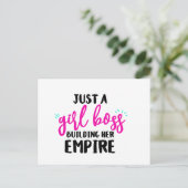 Girl Boss Briefkaart (Staand voorkant)