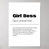 Girl Boss Definition Wall Art Print (Voorkant)