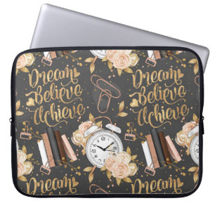 Girl Boss - Dromen, geloven, bereiken Laptop Sleeve