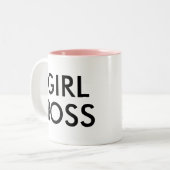 Girl Boss | Funny Humor Slogan Mok (Voorkant links)