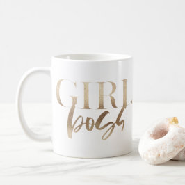 Girl Boss | Geel goud | Moderne kracht Koffiemok