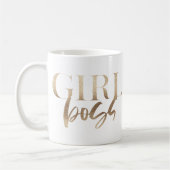 Girl Boss | Geel goud | Moderne kracht Koffiemok (Links)