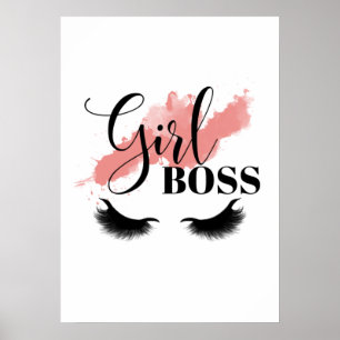 Girl Boss - Geschenk für die Chefin - Kantoor Deko Poster