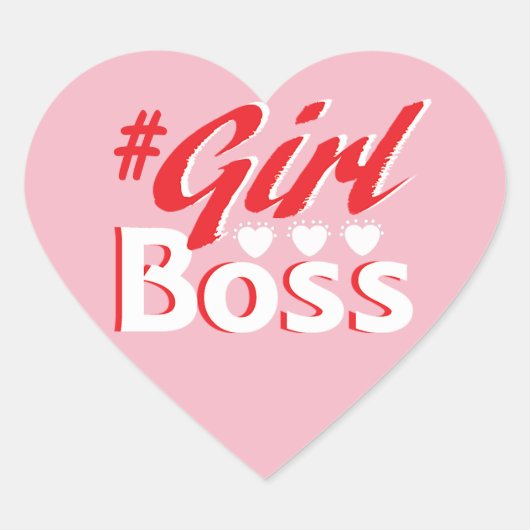 Girl Boss Hart Sticker (Voorkant)