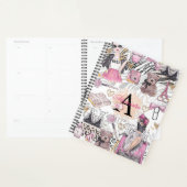 Girl Boss Luxe Zwart Roze Illustratie Planner (Display)