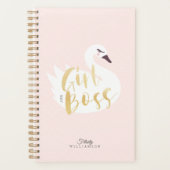 Girl Boss | Meisjes White Swan & Polka Dot Planner (Voorkant)