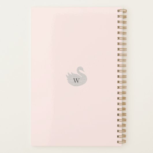 Girl Boss | Meisjes White Swan & Polka Dot Planner (Achterkant)