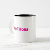Girl Boss Merchandise Tweekleurige Koffiemok (Voorkant links)