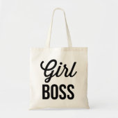 GIRL BOSS | Mok Retro Typografie Tote Bag (Voorkant)