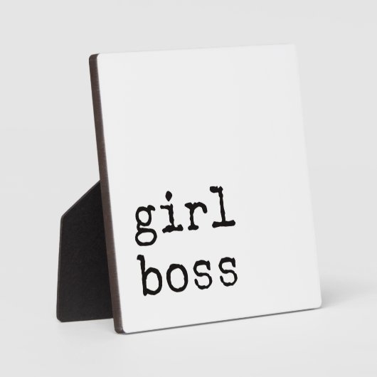Girl Boss Motivatie Kantoor Fotoplaat (Voorkant)