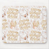 Girl Boss Mousepad – Dromen, geloven, bereiken Muismat (Voorkant)