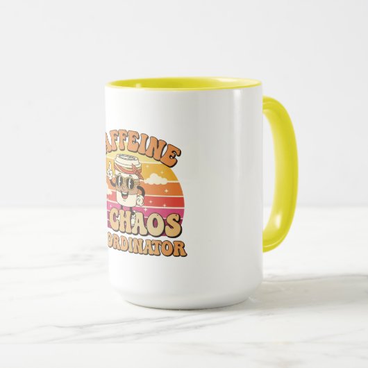 Girl Boss Mug Caffeine & Chaos Coordinator Cup. Mok (Voorkant rechts)