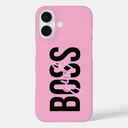 Girl Boss Pink Black Case-Mate iPhone Case (Achterkant)