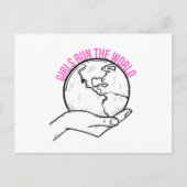 Girl Boss Pink Black Feestdagenkaart (Voorkant)