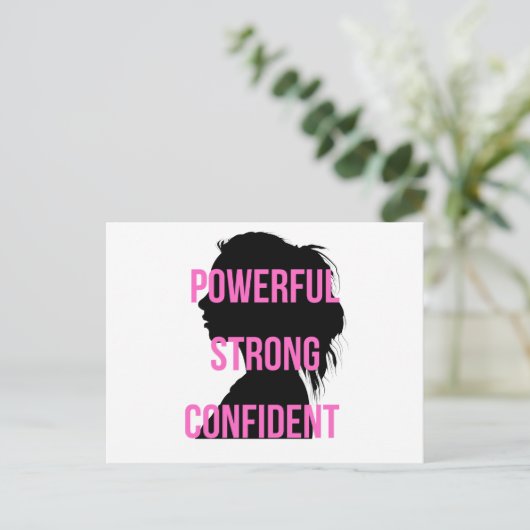 Girl Boss Pink Black Feestdagenkaart (Staand voorkant)