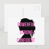 Girl Boss Pink Black Feestdagenkaart (Voorkant / Achterkant)